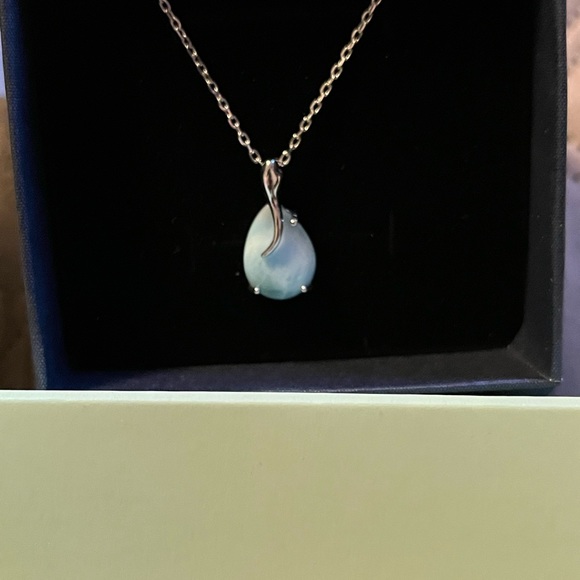 ❤️🌟HOST PICK🌟Larimar water drop necklace❤️ - Picture 9 of 14